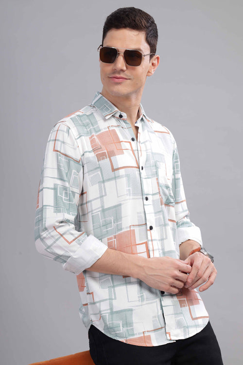 Modern Geometric Pattern Shirt