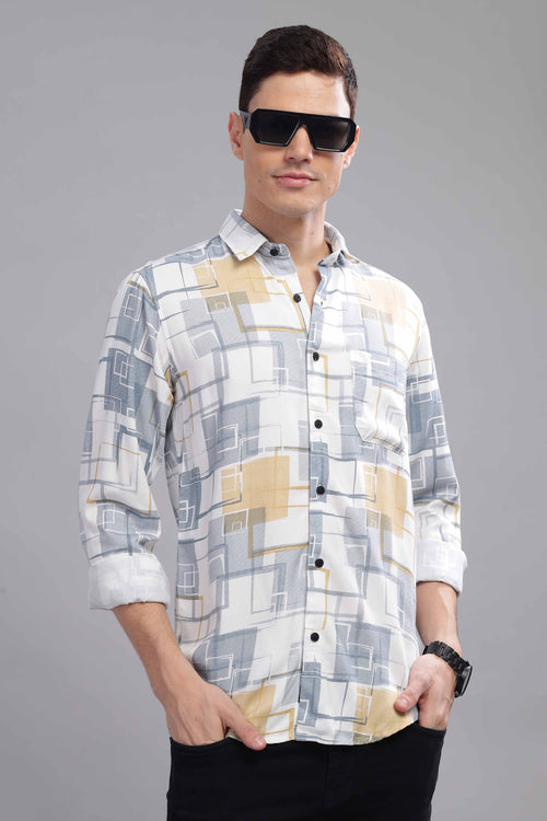 Modern Geometric Pattern Shirt