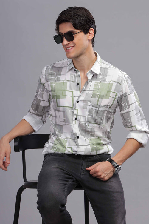 Modern Geometric Pattern Shirt