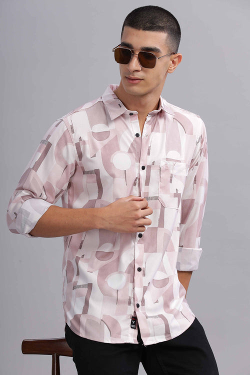 Geometric Abstract Print Shirt