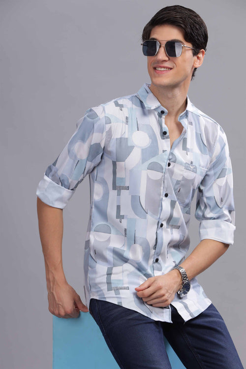 Geometric Abstract Print Shirt