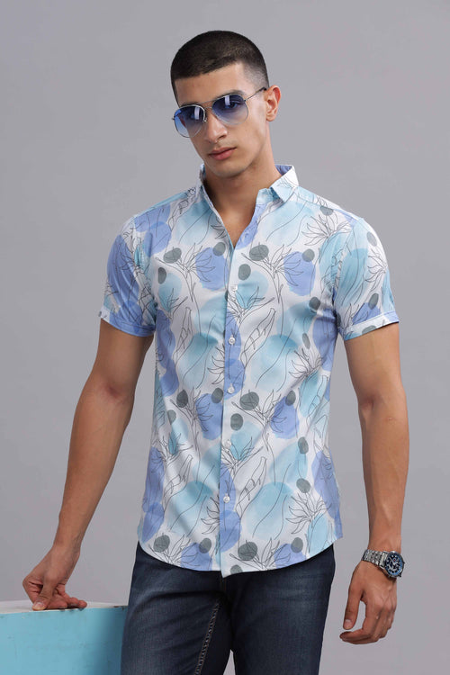 Serene Sky Floral Shirt